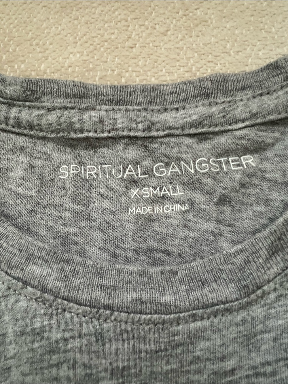 Spiritual Gangster Gray Crewneck Tee - Picture 2 of 3
